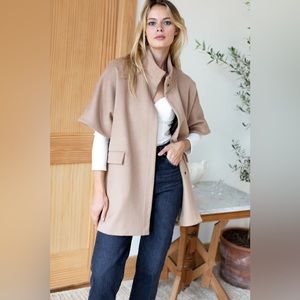 Emerson Fry - Cashmere Wool Blend Fully Lined Front Snap Closure